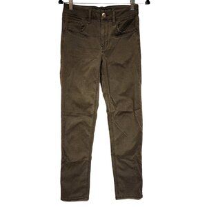 American Eagle Olive Green Tomgirl Pant AEO Stretch Twill Jegging Pants sz‎ 00